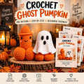 Crochet Ghost Pumpkin Pattern | Halloween Amigurumi PDF